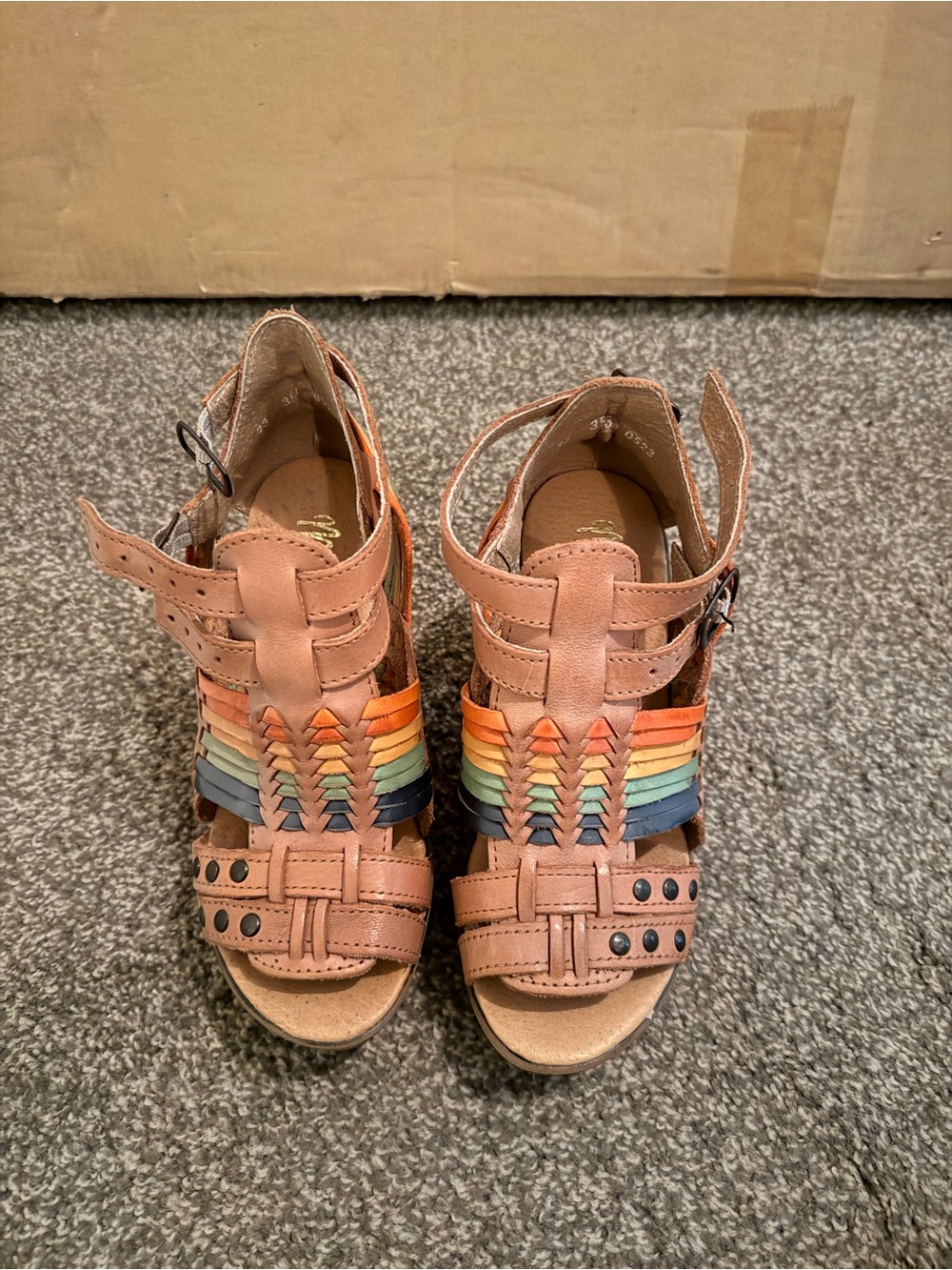 Woven Multi-Accent Tan Women’s Sandals